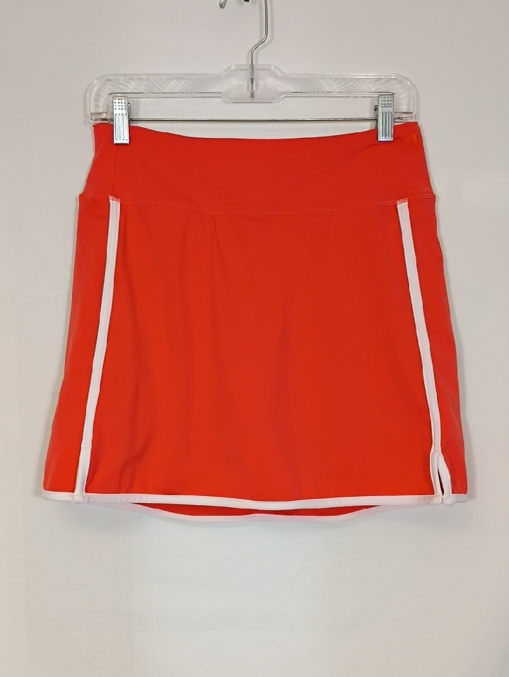 EUC Absolutely Fit Orange Athletic Skort with White Trim Women's Sz Medium Golf